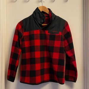 Black and red boys fleece pullover